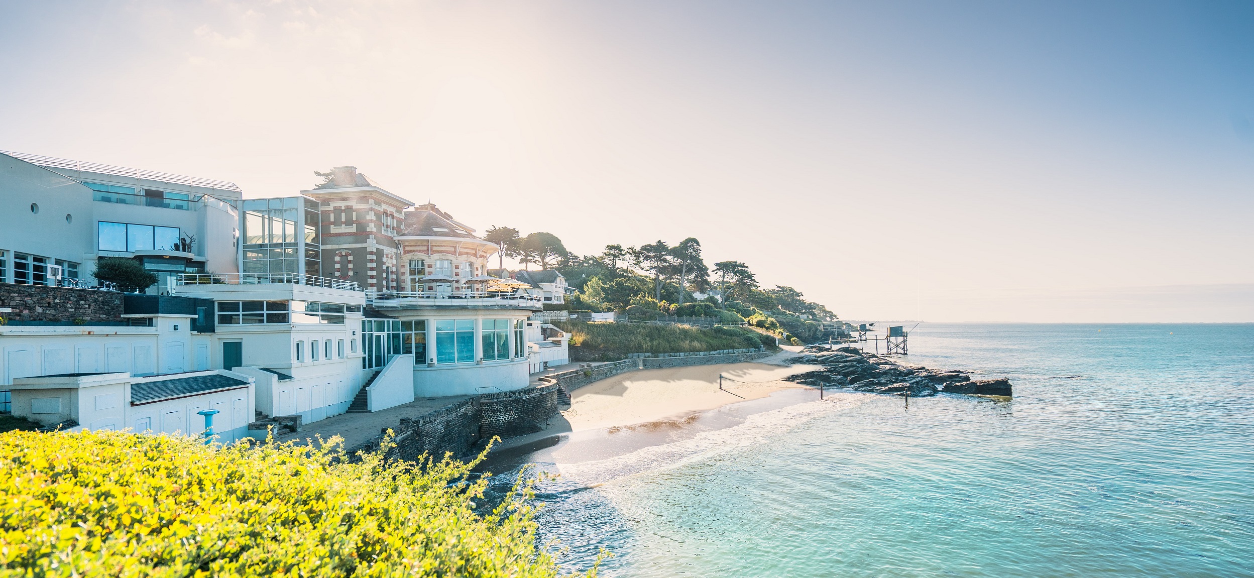 Vue aérienne Alliance Pornic et plage de la Source Pornic